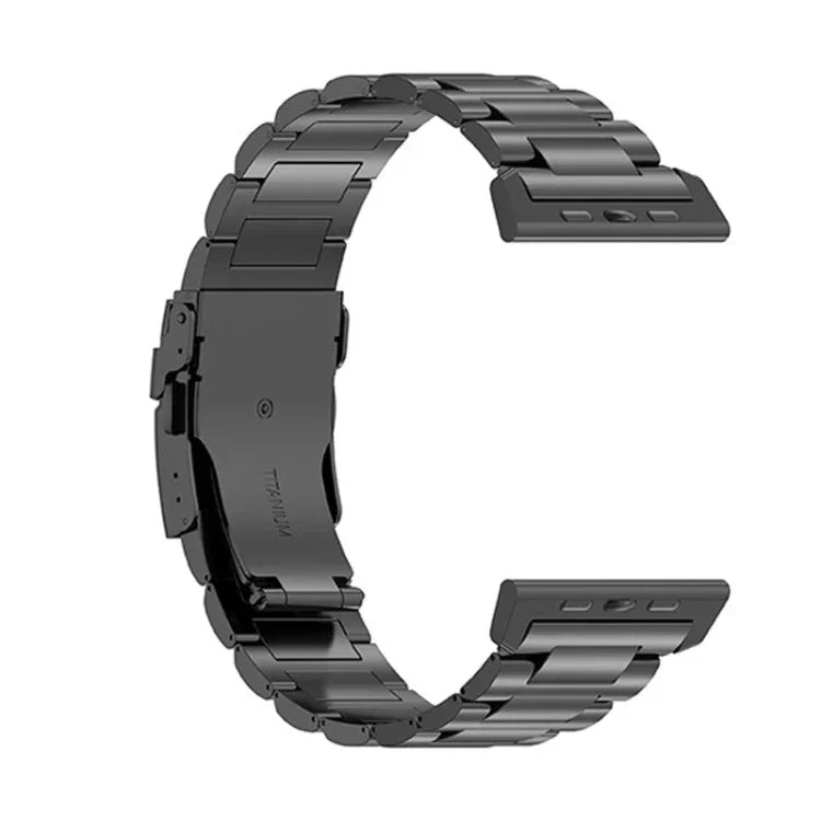 26mm セーフティバックル チタン合金ウォッチバンド、Apple Watch SE 2023 44mm用、Apple Watch Ultra 2 49mm用、Apple Watch Series 9 45mm用、Apple Watch Ultra 49mm用、Apple Watch Series 8 45mm用、Apple Watch SE 2022 44mm用、Apple Watch Series 7 45mm用