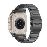 26mm セーフティバックル チタン合金ウォッチバンド、Apple Watch SE 2023 44mm用、Apple Watch Ultra 2 49mm用、Apple Watch Series 9 45mm用、Apple Watch Ultra 49mm用、Apple Watch Series 8 45mm用、Apple Watch SE 2022 44mm用、Apple Watch Series 7 45mm用