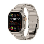 26mm セーフティバックル チタン合金ウォッチバンド、Apple Watch SE 2023 44mm用、Apple Watch Ultra 2 49mm用、Apple Watch Series 9 45mm用、Apple Watch Ultra 49mm用、Apple Watch Series 8 45mm用、Apple Watch SE 2022 44mm用、Apple Watch Series 7 45mm用