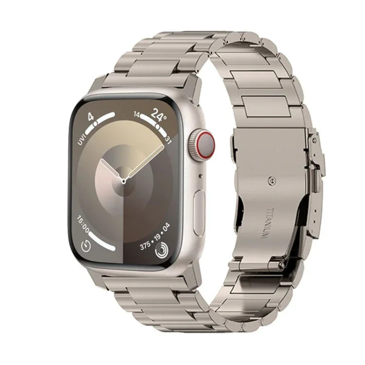 26mm セーフティバックル チタン合金ウォッチバンド、Apple Watch SE 2023 44mm用、Apple Watch Ultra 2 49mm用、Apple Watch Series 9 45mm用、Apple Watch Ultra 49mm用、Apple Watch Series 8 45mm用、Apple Watch SE 2022 44mm用、Apple Watch Series 7 45mm用