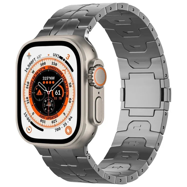 マグネティックバックルチタン合金ウォッチバンド、Apple Watch SE 2023 44mm用、Apple Watch Ultra 2 49mm用、Apple Watch Series 9 45mm用、Apple Watch Ultra 49mm用、Apple Watch Series 8 45mm用、Apple Watch SE 2022 44mm用、Apple Watch Series 7 45mm用...