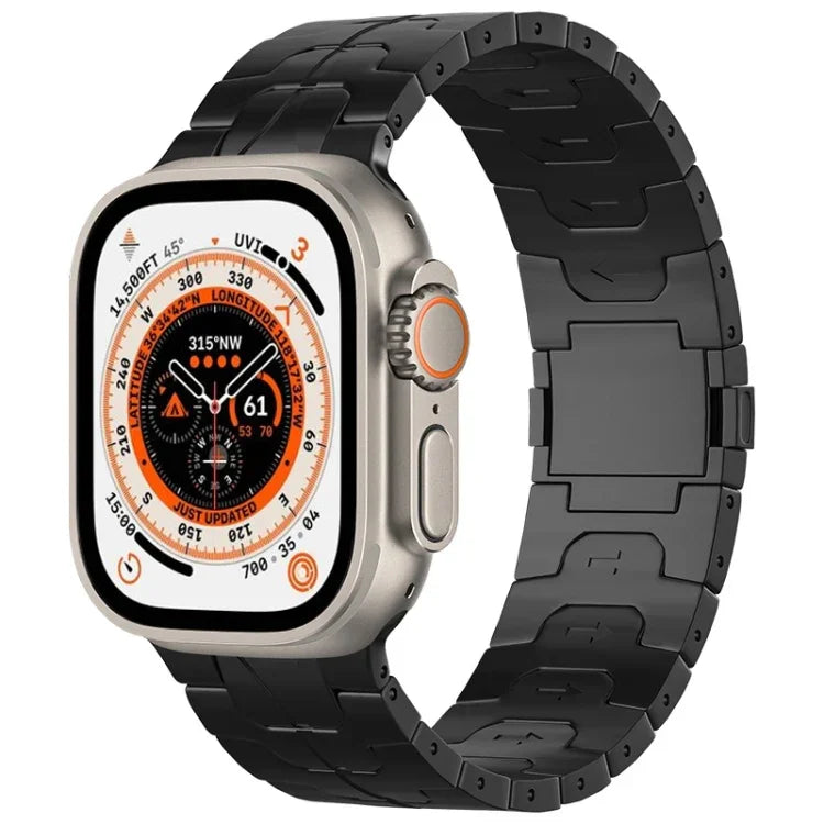 マグネティックバックルチタン合金ウォッチバンド、Apple Watch SE 2023 44mm用、Apple Watch Ultra 2 49mm用、Apple Watch Series 9 45mm用、Apple Watch Ultra 49mm用、Apple Watch Series 8 45mm用、Apple Watch SE 2022 44mm用、Apple Watch Series 7 45mm用...