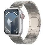 マグネティックバックルチタン合金ウォッチバンド、Apple Watch SE 2023 44mm用、Apple Watch Ultra 2 49mm用、Apple Watch Series 9 45mm用、Apple Watch Ultra 49mm用、Apple Watch Series 8 45mm用、Apple Watch SE 2022 44mm用、Apple Watch Series 7 45mm用...