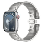 I字型バタフライバックルチタン合金ウォッチバンド、Apple Watch SE 2023 44mm用、Apple Watch Ultra 2 49mm用、Apple Watch Series 9 45mm用、Apple Watch Ultra 49mm用、Apple Watch Series 8 45mm用、Apple Watch SE 2022 44mm用...