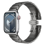 I字型バタフライバックルチタン合金ウォッチバンド、Apple Watch SE 2023 44mm用、Apple Watch Ultra 2 49mm用、Apple Watch Series 9 45mm用、Apple Watch Ultra 49mm用、Apple Watch Series 8 45mm用、Apple Watch SE 2022 44mm用...