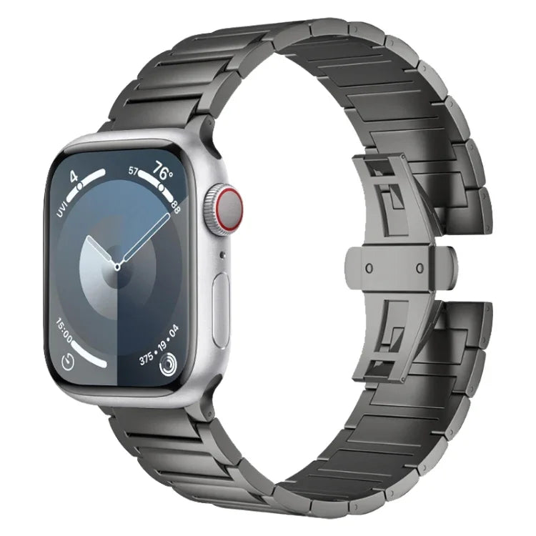 I字型バタフライバックルチタン合金ウォッチバンド、Apple Watch SE 2023 44mm用、Apple Watch Ultra 2 49mm用、Apple Watch Series 9 45mm用、Apple Watch Ultra 49mm用、Apple Watch Series 8 45mm用、Apple Watch SE 2022 44mm用...