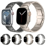 I字型バタフライバックルチタン合金ウォッチバンド、Apple Watch SE 2023 44mm用、Apple Watch Ultra 2 49mm用、Apple Watch Series 9 45mm用、Apple Watch Ultra 49mm用、Apple Watch Series 8 45mm用、Apple Watch SE 2022 44mm用...