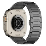 オーバルバタフライバックルチタン合金ウォッチバンド、Apple Watch SE 2023 44mm用、Apple Watch Ultra 2 49mm用、Apple Watch Series 9 45mm用、Apple Watch Ultra 49mm用、Apple Watch Series 8 45mm用、Apple Watch SE 2022 44mm用...