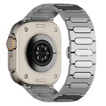 オーバルバタフライバックルチタン合金ウォッチバンド、Apple Watch SE 2023 44mm用、Apple Watch Ultra 2 49mm用、Apple Watch Series 9 45mm用、Apple Watch Ultra 49mm用、Apple Watch Series 8 45mm用、Apple Watch SE 2022 44mm用...