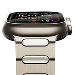オーバルバタフライバックルチタン合金ウォッチバンド、Apple Watch SE 2023 44mm用、Apple Watch Ultra 2 49mm用、Apple Watch Series 9 45mm用、Apple Watch Ultra 49mm用、Apple Watch Series 8 45mm用、Apple Watch SE 2022 44mm用...