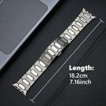 オーバルバタフライバックルチタン合金ウォッチバンド、Apple Watch SE 2023 44mm用、Apple Watch Ultra 2 49mm用、Apple Watch Series 9 45mm用、Apple Watch Ultra 49mm用、Apple Watch Series 8 45mm用、Apple Watch SE 2022 44mm用...