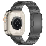 タートルバックルチタン合金ウォッチバンド、Apple Watch SE 2023 44mm用、Apple Watch SE 2023 40mm用、Apple Watch Ultra 2 49mm用、Apple Watch Series 9 45mm用、Apple Watch Series 9 41mm用、Apple Watch Ultra 49mm用、Apple Watch Series 8 41mm用...