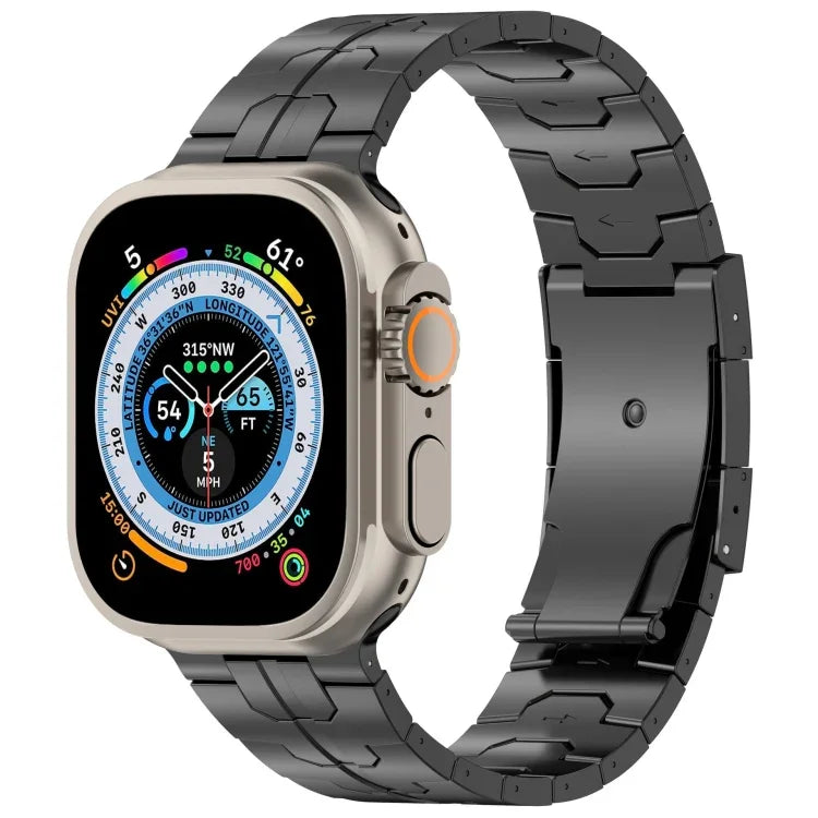 タートルバックルチタン合金ウォッチバンド、Apple Watch SE 2023 44mm用、Apple Watch SE 2023 40mm用、Apple Watch Ultra 2 49mm用、Apple Watch Series 9 45mm用、Apple Watch Series 9 41mm用、Apple Watch Ultra 49mm用、Apple Watch Series 8 41mm用...