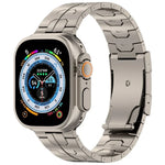 タートルバックルチタン合金ウォッチバンド、Apple Watch SE 2023 44mm用、Apple Watch SE 2023 40mm用、Apple Watch Ultra 2 49mm用、Apple Watch Series 9 45mm用、Apple Watch Series 9 41mm用、Apple Watch Ultra 49mm用、Apple Watch Series 8 41mm用...
