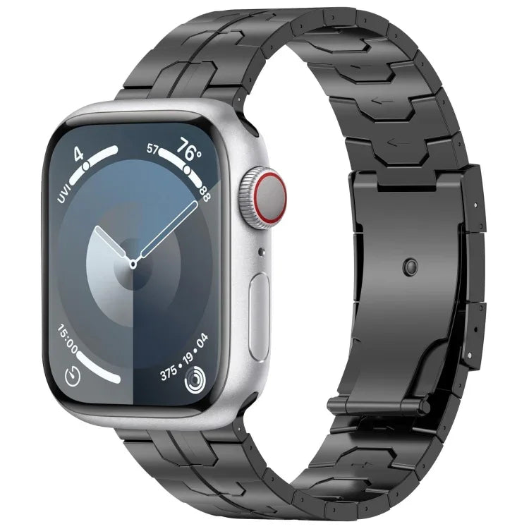 タートルバックルチタン合金ウォッチバンド、Apple Watch Series 5 44mm用、Apple Watch Series 5 40mm用、Apple Watch Series 4 44mm用、Apple Watch Series 4 40mm用、Apple Watch Series 3 38mm用、Apple Watch Series 3 42mm用
