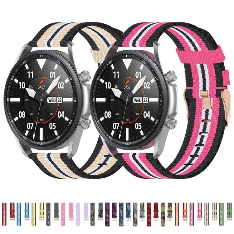 織りナイロンテクスチャーストラップ、サイズ：フリーサイズ 20mm、Galaxy Watch 3 41mm用