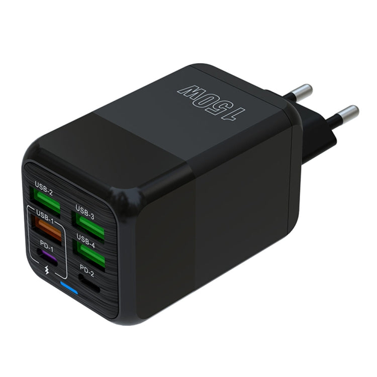 150W 4 x USB + 2 x USB-C / Type-C マルチポート急速充電器 EUプラグ USプラグ UKプラグ