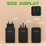 150W 4 x USB + 2 x USB-C / Type-C マルチポート急速充電器 EUプラグ USプラグ UKプラグ