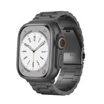 3ビーズフラットバックルチタン合金ウォッチバンド、Apple Watch Series 5 44mm用、Apple Watch Series 5 40mm用、Apple Watch Series 4 44mm用、Apple Watch Series 4 40mm用、Apple Watch Series 3 38mm用、Apple Watch Series 3 42mm用