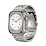 3ビーズフラットバックルチタン合金ウォッチバンド、Apple Watch Series 5 44mm用、Apple Watch Series 5 40mm用、Apple Watch Series 4 44mm用、Apple Watch Series 4 40mm用、Apple Watch Series 3 38mm用、Apple Watch Series 3 42mm用