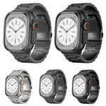3ビーズフラットバックルチタン合金ウォッチバンド、Apple Watch Series 5 44mm用、Apple Watch Series 5 40mm用、Apple Watch Series 4 44mm用、Apple Watch Series 4 40mm用、Apple Watch Series 3 38mm用、Apple Watch Series 3 42mm用