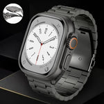 3ビーズフラットバックルチタン合金ウォッチバンド、Apple Watch SE 2023 44mm用、Apple Watch SE 2023 40mm用、Apple Watch Ultra 2 49mm用、Apple Watch Series 9 45mm用、Apple Watch Series 9 41mm用、Apple Watch Ultra 49mm用、Apple Watch Series 8 41mm用...