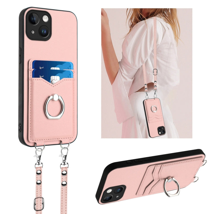 R20 クロスボディロープリングカードホルダーフォンケース、iPhone 14 Plus 用、iPhone 14 用、iPhone 14 Pro 用、iPhone 14 Pro Max 用、iPhone SE 2022 / SE 2020 / 8 用、iPhone 13 Pro Max 用、iPhone 13 Pro 用、iPhone 13 用