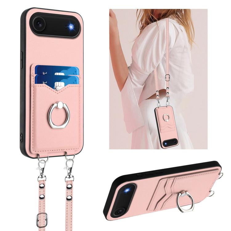 R20 クロスボディロープリングカードホルダー付きスマホケース、iPhone 17 Pro Max 用、iPhone 17 Pro 用、iPhone 17 用、iPhone Air 用、iPhone 15 Pro Max 用、iPhone 15 Pro 用、iPhone 15 Plus 用、iPhone 15 用