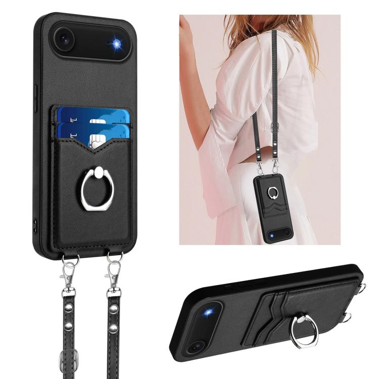 R20 クロスボディロープリングカードホルダー付きスマホケース、iPhone 17 Pro Max 用、iPhone 17 Pro 用、iPhone 17 用、iPhone Air 用、iPhone 15 Pro Max 用、iPhone 15 Pro 用、iPhone 15 Plus 用、iPhone 15 用