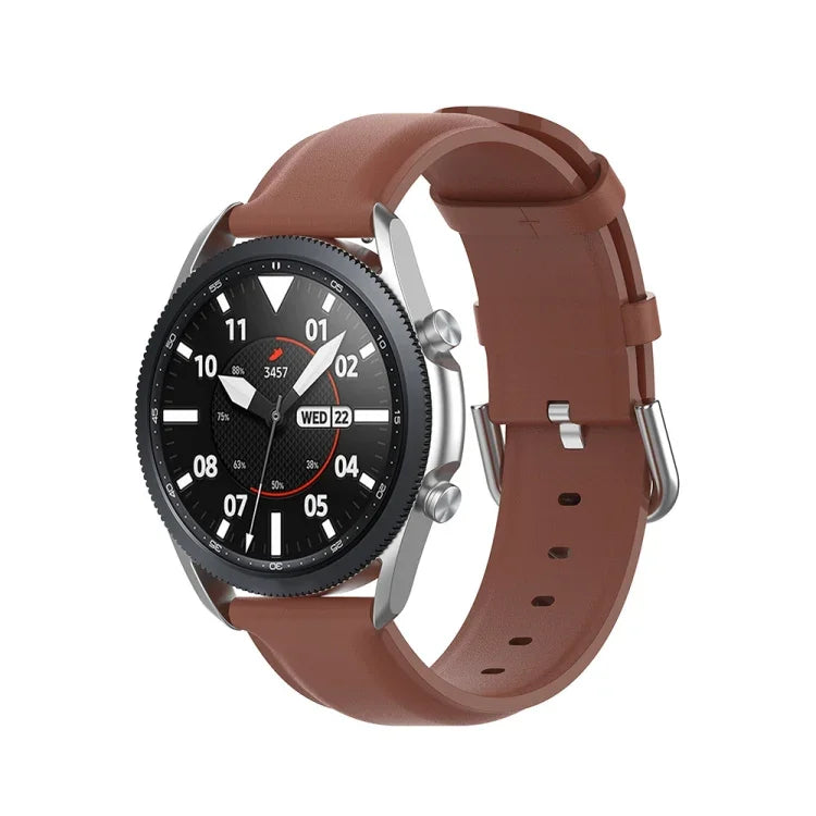 ラウンドテールレザーストラップ、サイズ：フリーサイズ 22mm、Galaxy Watch 3 45mm用