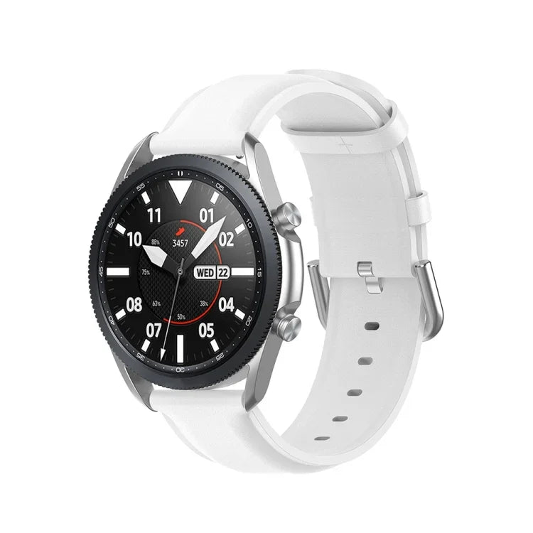ラウンドテールレザーストラップ、サイズ：フリーサイズ 22mm、Galaxy Watch 3 45mm用
