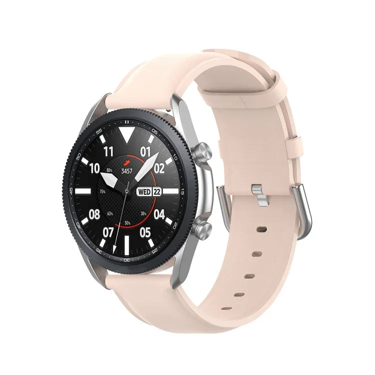 ラウンドテールレザーストラップ、サイズ：フリーサイズ 22mm、Galaxy Watch 3 45mm用