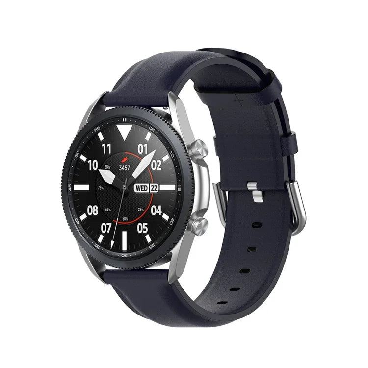 ラウンドテールレザーストラップ、サイズ：フリーサイズ 22mm、Galaxy Watch 3 45mm用