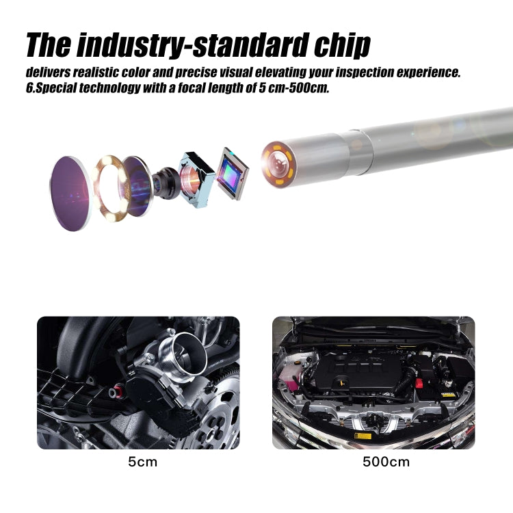 F240 3.9mm HD 1080P IP67 防水 WiFiダイレクト接続デジタル内視鏡、2m、5m、10m