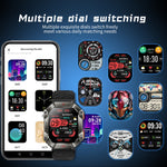 KR80 2.0インチ BT5.1 IP67 スポーツスマートウォッチ、Bluetooth通話 / 睡眠 / 血中酸素 / 心拍数 / 血圧健康モニター対応