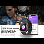 KR80 2.0インチ BT5.1 IP67 スポーツスマートウォッチ、Bluetooth通話 / 睡眠 / 血中酸素 / 心拍数 / 血圧健康モニター対応