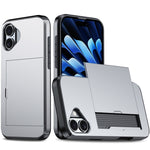カードスロット付き耐衝撃アーマーiPhoneケース、iPhone 16用