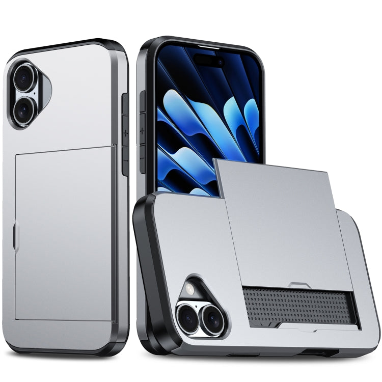 カードスロット付き耐衝撃アーマーiPhoneケース、iPhone Air用、iPhone 16 Pro Max用、iPhone 16 Pro用、iPhone 16 Plus用