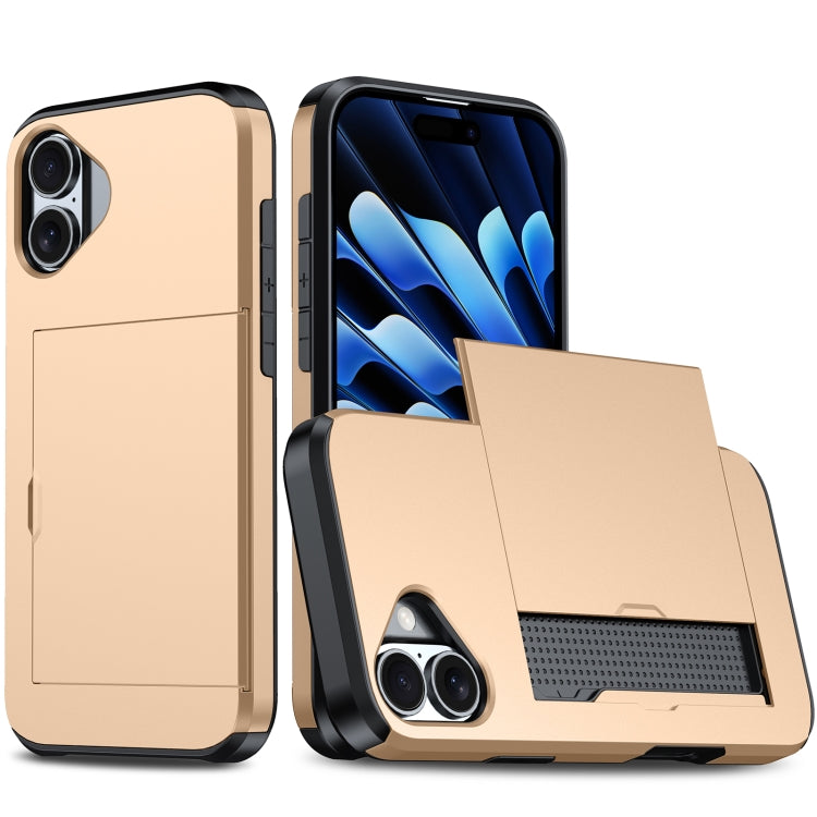 カードスロット付き耐衝撃アーマーiPhoneケース、iPhone Air用、iPhone 16 Pro Max用、iPhone 16 Pro用、iPhone 16 Plus用