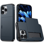 カードスロット付き耐衝撃アーマーiPhoneケース、iPhone Air用、iPhone 16 Pro Max用、iPhone 16 Pro用、iPhone 16 Plus用