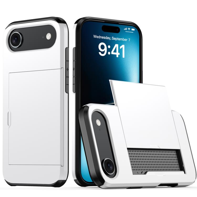 カードスロット付き耐衝撃アーマーiPhoneケース、iPhone Air用、iPhone 16 Pro Max用、iPhone 16 Pro用、iPhone 16 Plus用