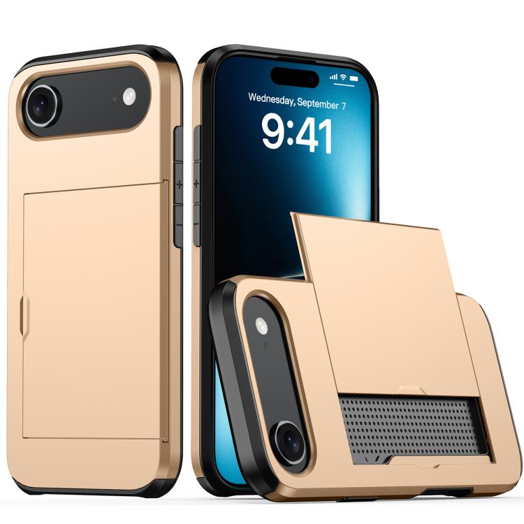 カードスロット付き耐衝撃アーマーiPhoneケース、iPhone Air用、iPhone 16 Pro Max用、iPhone 16 Pro用、iPhone 16 Plus用