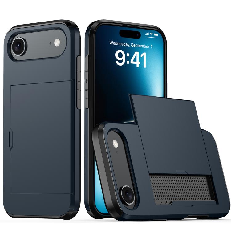 カードスロット付き耐衝撃アーマーiPhoneケース、iPhone Air用、iPhone 16 Pro Max用、iPhone 16 Pro用、iPhone 16 Plus用