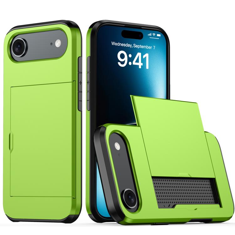 カードスロット付き耐衝撃アーマーiPhoneケース、iPhone Air用、iPhone 16 Pro Max用、iPhone 16 Pro用、iPhone 16 Plus用