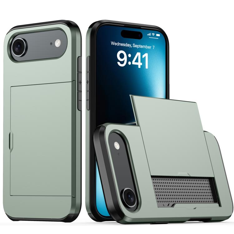 カードスロット付き耐衝撃アーマーiPhoneケース、iPhone Air用、iPhone 16 Pro Max用、iPhone 16 Pro用、iPhone 16 Plus用