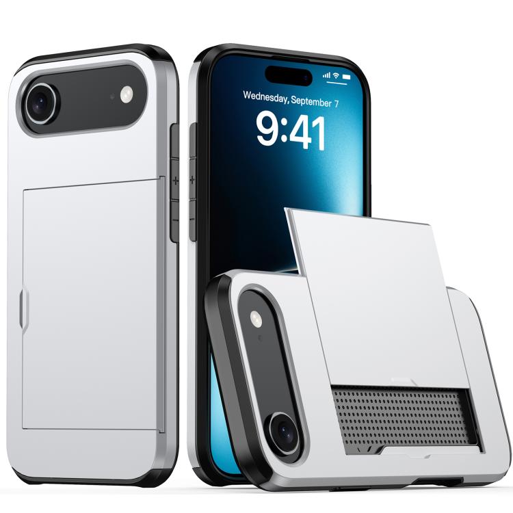 カードスロット付き耐衝撃アーマーiPhoneケース、iPhone Air用、iPhone 16 Pro Max用、iPhone 16 Pro用、iPhone 16 Plus用
