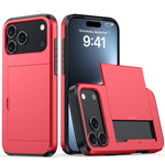 カードスロット付き耐衝撃アーマースマホケース、iPhone 17e / 16e用、iPhone 17 Pro Max用、iPhone 17 Pro用、iPhone 17用