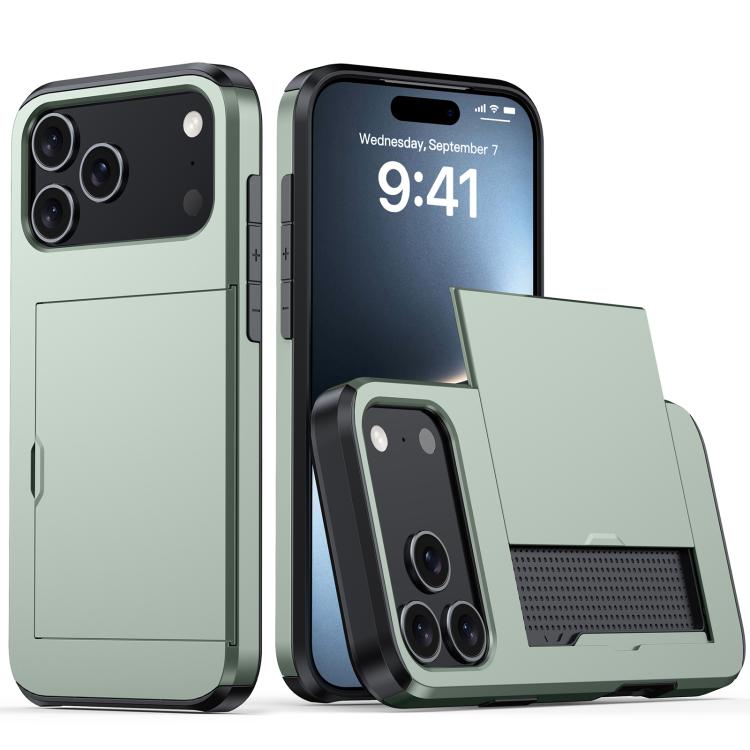カードスロット付き耐衝撃アーマースマホケース、iPhone 17e / 16e用、iPhone 17 Pro Max用、iPhone 17 Pro用、iPhone 17用