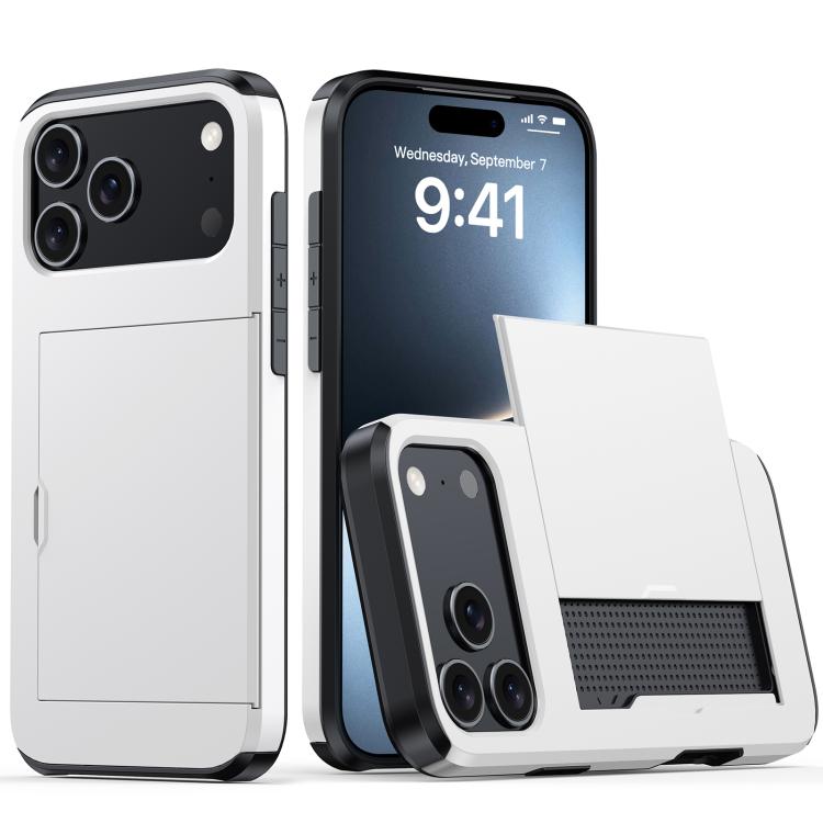 カードスロット付き耐衝撃アーマースマホケース、iPhone 17e / 16e用、iPhone 17 Pro Max用、iPhone 17 Pro用、iPhone 17用