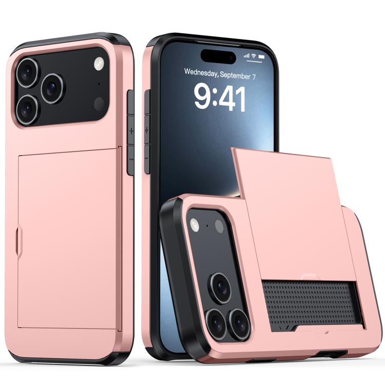 カードスロット付き耐衝撃アーマースマホケース、iPhone 17e / 16e用、iPhone 17 Pro Max用、iPhone 17 Pro用、iPhone 17用